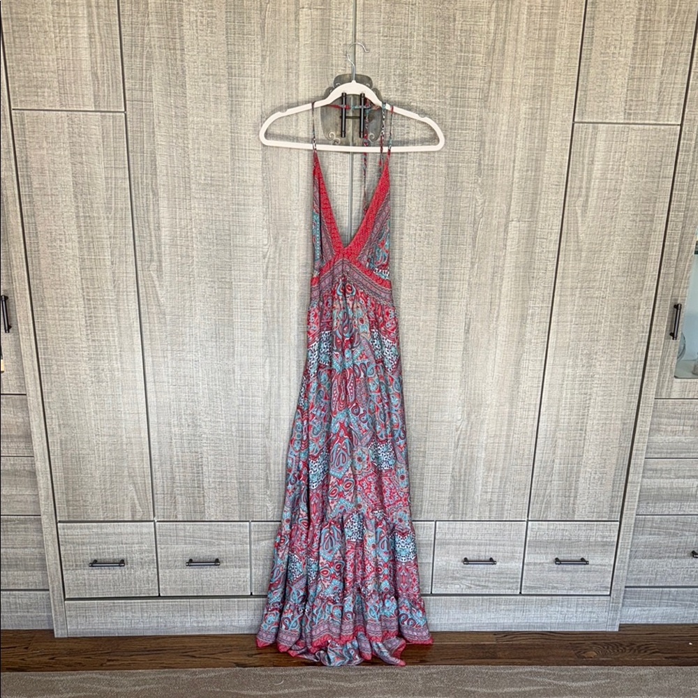 White Waves Sirene Long‎ Dress Double Ruffle